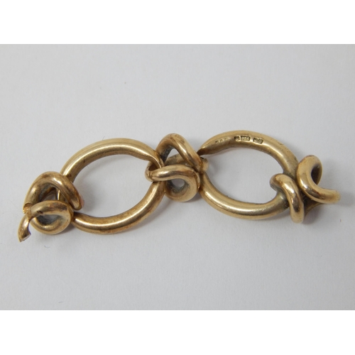 382 - Part of a Hallmarked 9ct Yellow Gold Chain: Weight 4.8g