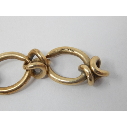 382 - Part of a Hallmarked 9ct Yellow Gold Chain: Weight 4.8g