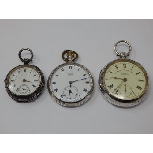 100 - 3 x vintage Silver Hallmarked Pocket Watches