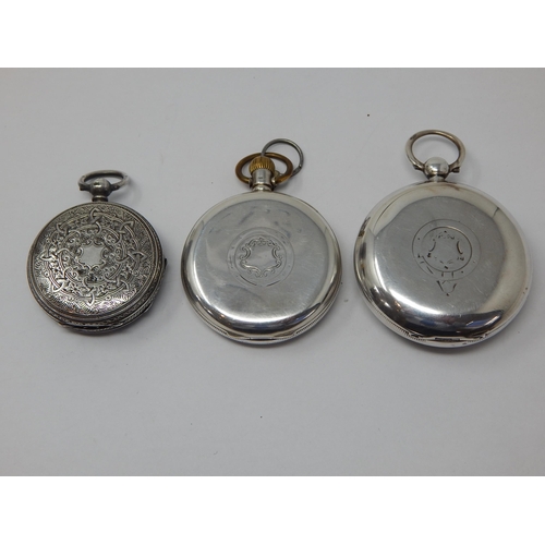 100 - 3 x vintage Silver Hallmarked Pocket Watches