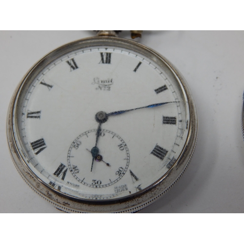 100 - 3 x vintage Silver Hallmarked Pocket Watches