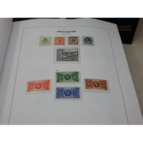 209 - STANLEY GIBBONS: 4 x Albums of Stamps of Great Britain with Outer Sleeves Containing a Massive Colle... 