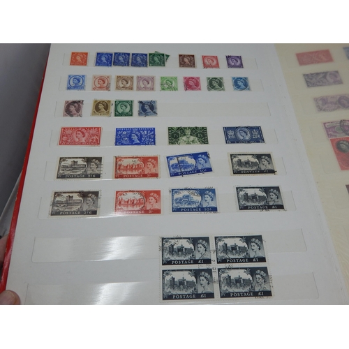 210 - 4 x Albums of Mainly Used Great Britain Postage Stamps.