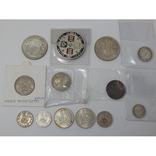 108 - A small collection of early Silver coinage to include Victoria Shillings 1887(2); Victoria Double Fl... 