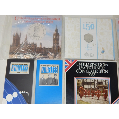 40 - Outbreak 2014 UK £20 Fine Silver coin; 1982 UK Uncirculated coin collections(2), 1983 UK Uncirculate... 