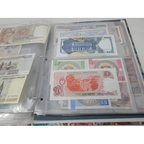 63 - Large Collection of GB and World Banknotes housed in a collectors album