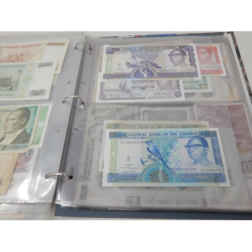 63 - Large Collection of GB and World Banknotes housed in a collectors album