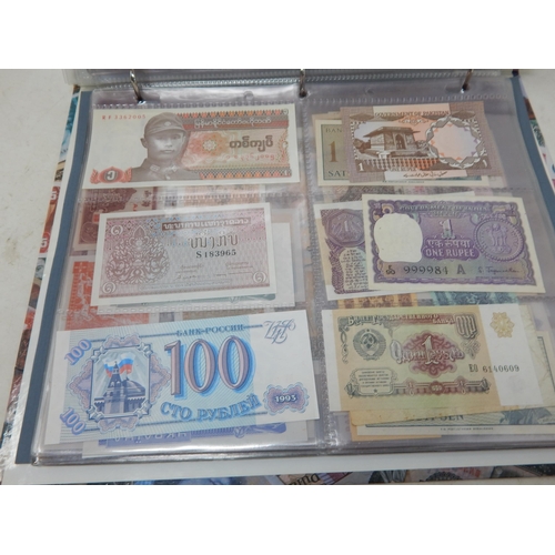 63 - Large Collection of GB and World Banknotes housed in a collectors album