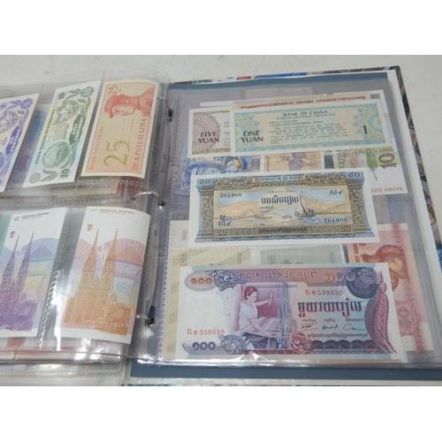 63 - Large Collection of GB and World Banknotes housed in a collectors album