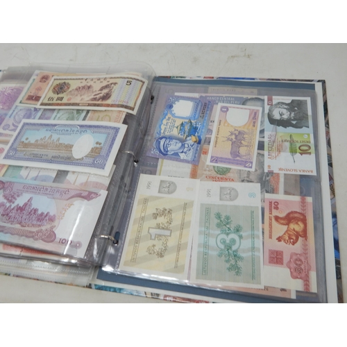 63 - Large Collection of GB and World Banknotes housed in a collectors album