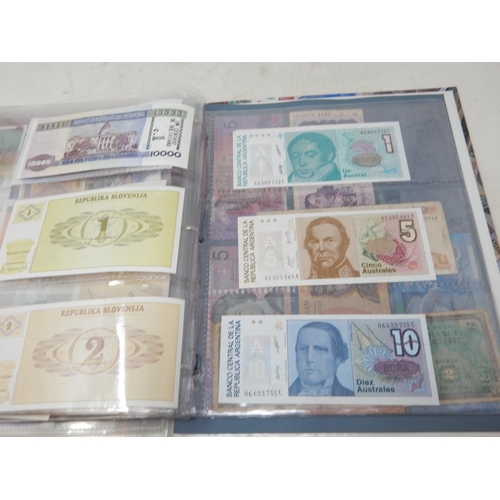 63 - Large Collection of GB and World Banknotes housed in a collectors album