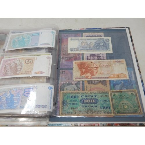 63 - Large Collection of GB and World Banknotes housed in a collectors album