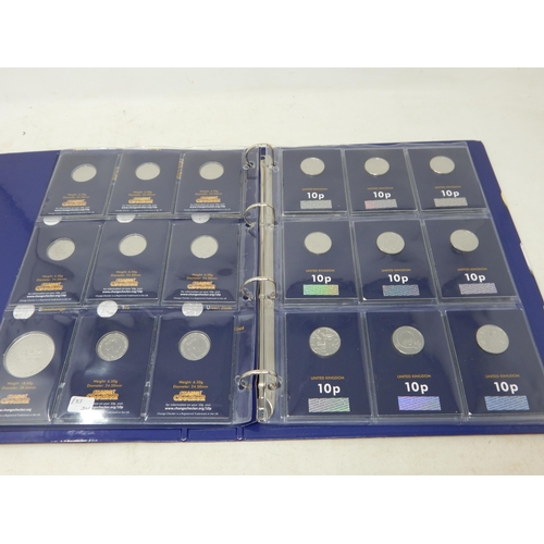 77 - Complete collection of A to Z coins together with Completer Medallion in Change Checker Folder