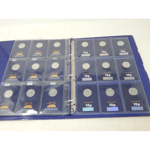 77 - Complete collection of A to Z coins together with Completer Medallion in Change Checker Folder