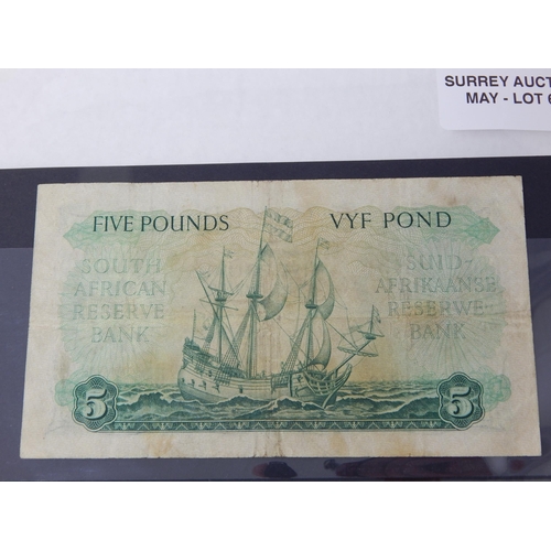 62 - Rare South Africa Five Pound banknote 2.1.1953 Very Fine