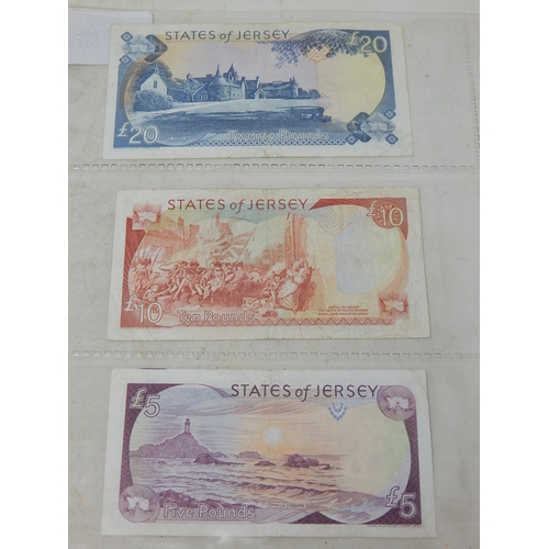 67 - States of Jersey Bank Notes £20, £10 and £5 all scarce