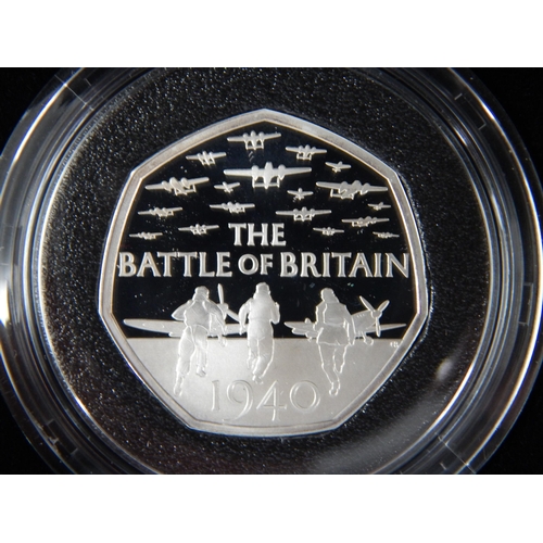 68 - Celebrating 50 Years of the 50p British Military Set in Silver, brilliant, about as struck and house... 