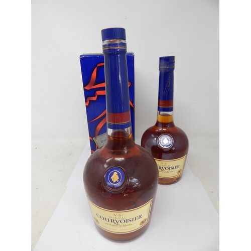 943 - Couvoisier V.S Cognac 1litre + 70cl (2)