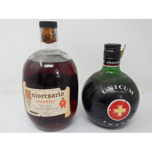 948 - Aniversario Pampero Rum 1963 + Unicum Zwack Liqueur.