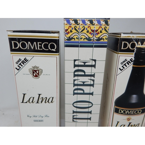 949 - 4 x 1 Litre Bottles of Tio Pepe & Domecq La Ina Sherry (boxed)