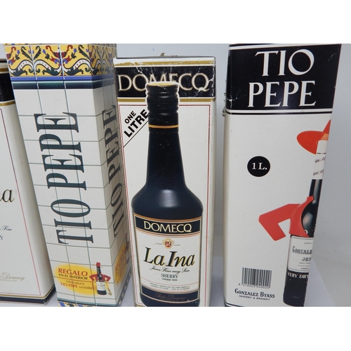 949 - 4 x 1 Litre Bottles of Tio Pepe & Domecq La Ina Sherry (boxed)