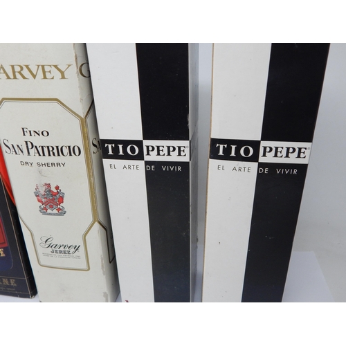 950 - 4 x Bottles of Tio Pepe, Garvey & Osborne Sherry (boxed)