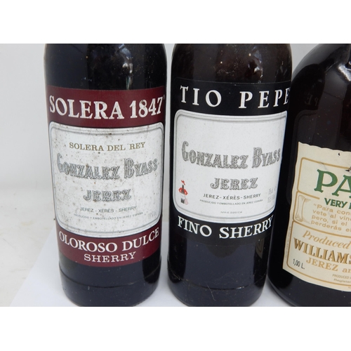 951 - 5 x Bottles of Solera, Tio Pepe, Pando, Malga Larios & San Domingo Sherry