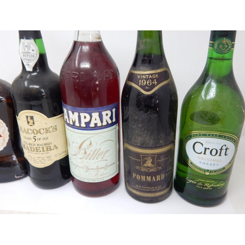 955 - Vintage 1964 Pommard, Madeira, Grappa, Leacocks Madeira, Campari & Sherry (6)