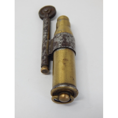 580 - WWI Trench Art Bullet Cigarette Lighter