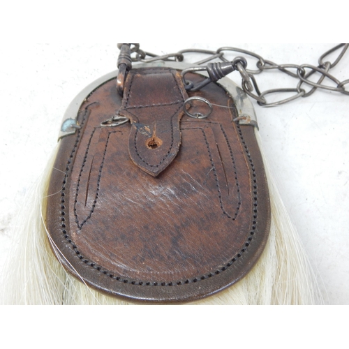 592 - Sporran with Stags Head Emblem & Chained Leather Belt