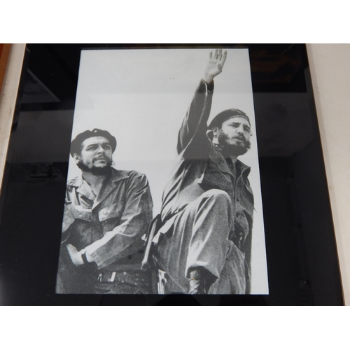 597 - Four Framed Images of Che Guevara & Fidel Castro.