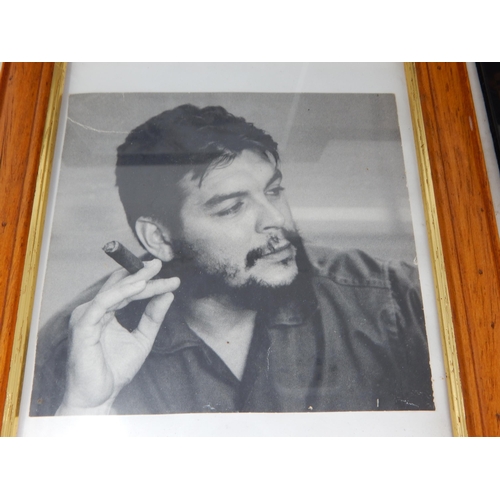 597 - Four Framed Images of Che Guevara & Fidel Castro.