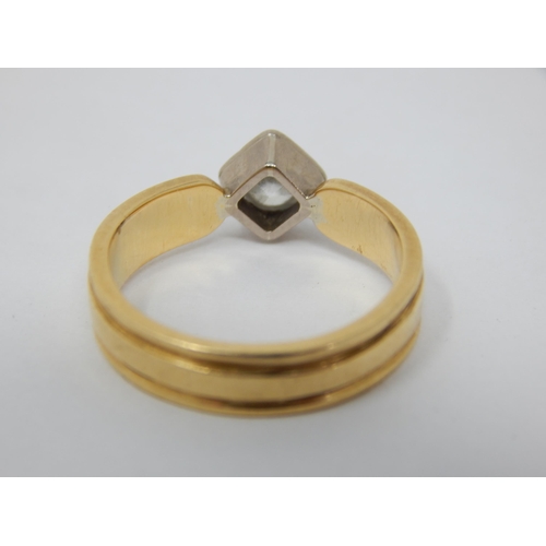 250 - 18ct Yellow Gold Diamond Solitaire Ring. The Diamond estimated @ 0.50cts. Ring Size Q: Gross weight ... 