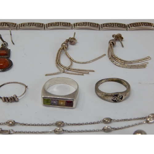 298 - Quantity of Silver Jewellery Including Rings, Necklaces, Earrings & Bracelet