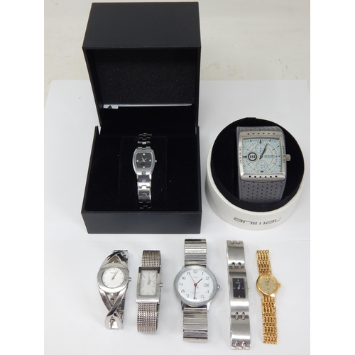 296 - Quantity of Gentleman's & Ladies Wristwatches Including Timex, Animal, DKNY & Sekonda. Working When ... 