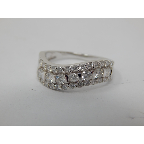 270 - 1.00ct Canadian Diamond Ring Set in White Gold: Diamonds G-H: Ring Size N/O: with Certificate of Aut... 