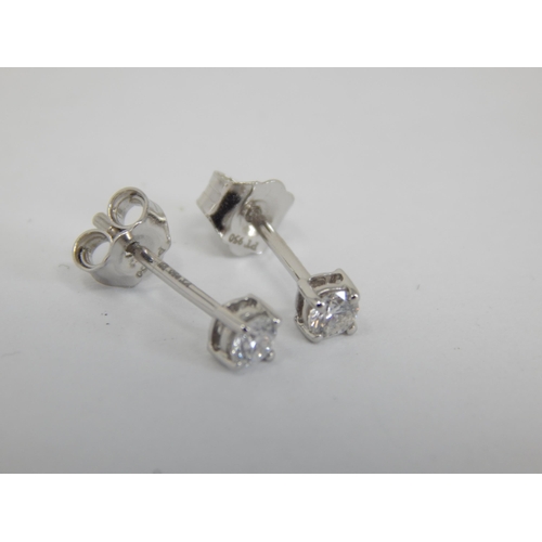 277 - A Pair of Diamond Earrings Set in Platinum: G-H: SI 1-2