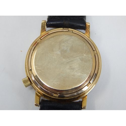 292 - 14ct Gold Gentleman's Bulova Accutron Wristwatch with Date Aperture & Sweep Seconds Hand on Original... 