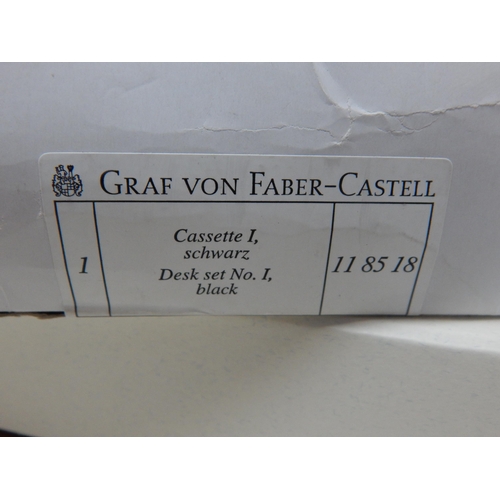 288 - GRAF VON FABER-CASTELL GVFC Desk Set No 1, Black: Unused & as New: Original Cost £400.00