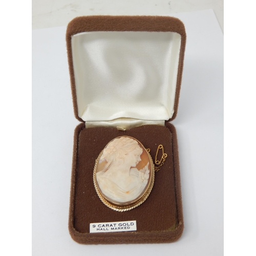 150 - Large Cameo in 9ct Gold surround