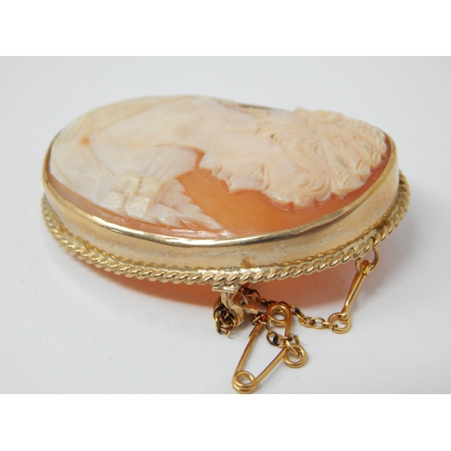 150 - Large Cameo in 9ct Gold surround