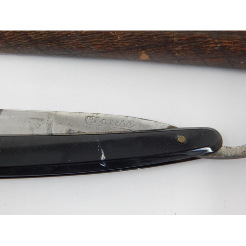 160 - Vintage Geo. Wostenholm & Son straight razor; twinned with another vintage razor both in their origi... 