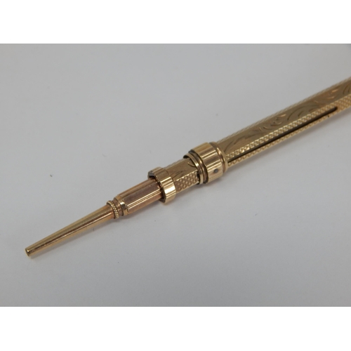 139 - A 9ct Gold pencil weight 6.3g