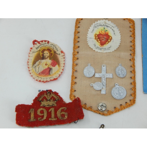 144 - A collection of Commemorative medallions; misc items etc