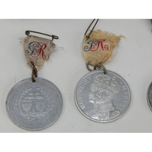 144 - A collection of Commemorative medallions; misc items etc