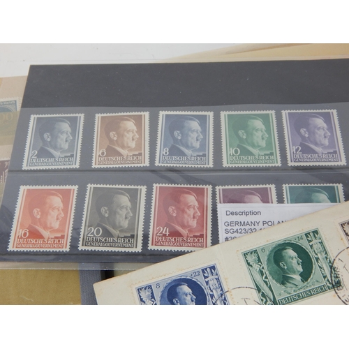 142 - Germany Third Reich Adolf Hitler interest a collection of stamps and covers many Third Reich with Ad... 