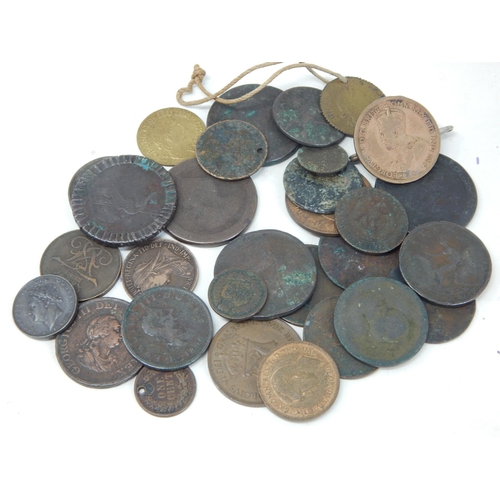 145 - George III Cartwheel Pennies 1797(4); George III Copper Halfpenny 1773; USA Indian Head Cents(2); pa... 