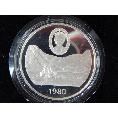 168 - Climate Change British Antarctic Territory £1 coin on Pobjoy card; 1972 Bermuda Silver Proof Dollar ... 