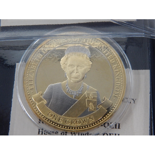 173 - Collection of Life of Queen Elizabeth II 24ct Gold Plated Colour enhanced coins with Swarovski diamo... 