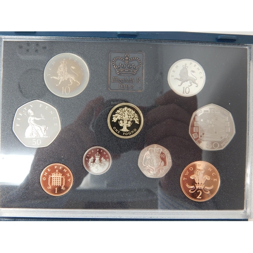 177 - UK Proof Set 1992 including the scarce Dual Date 50p Coin, brilliant, about as struck and housed in ... 